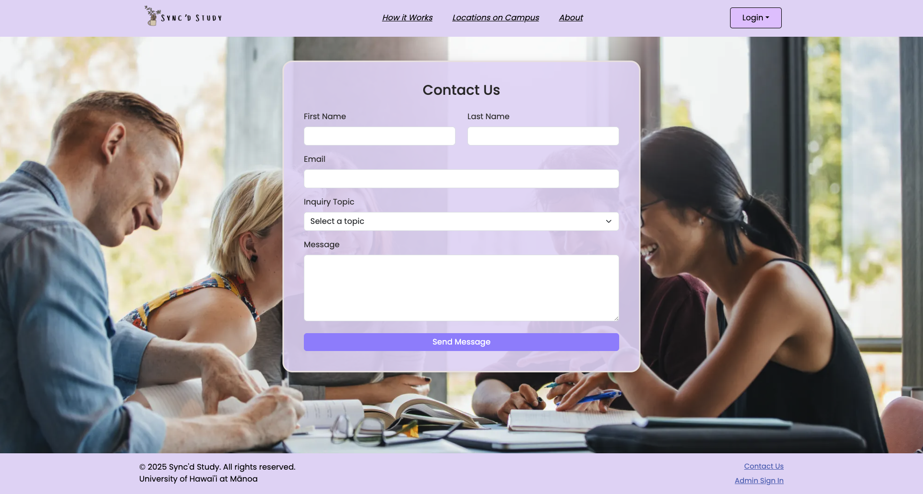 Contact Us page