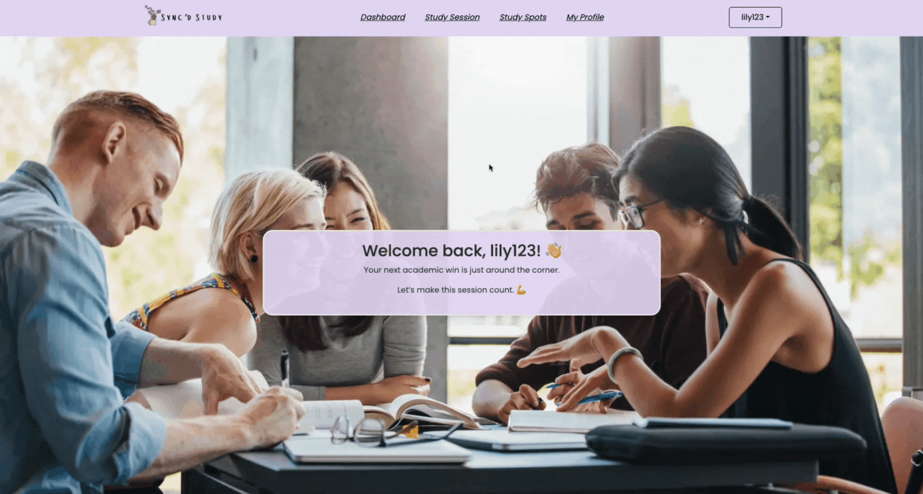 User's Landing page
